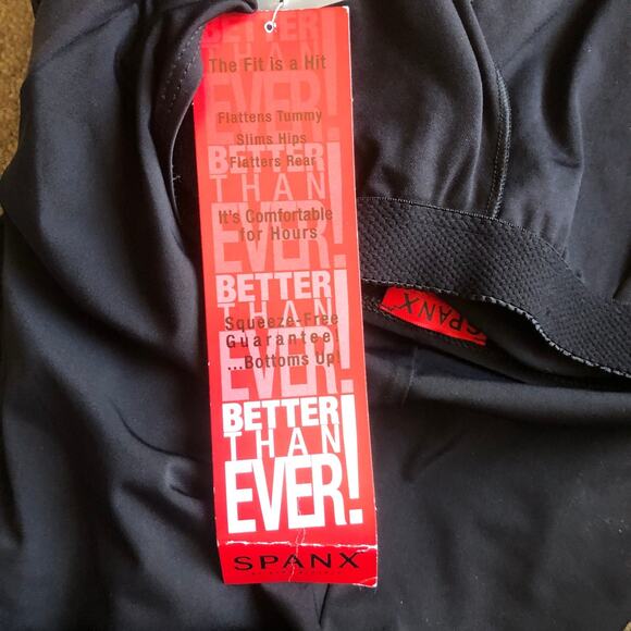 Spanx Lets Go Slimming Whittle Waistline Black Drape Tankini Sim Top Womens Sz 8 - Picture 10 of 16